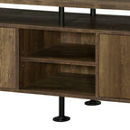 Acme Ensata II Rectangular 4-Door TV Stand in Rustic Oak and Black