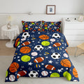 Feelyou Sports Theme Bedding Set King Size Basketball Football Baseball Tennis Comforter Set for Kids Boys Girls Teens Toddler S