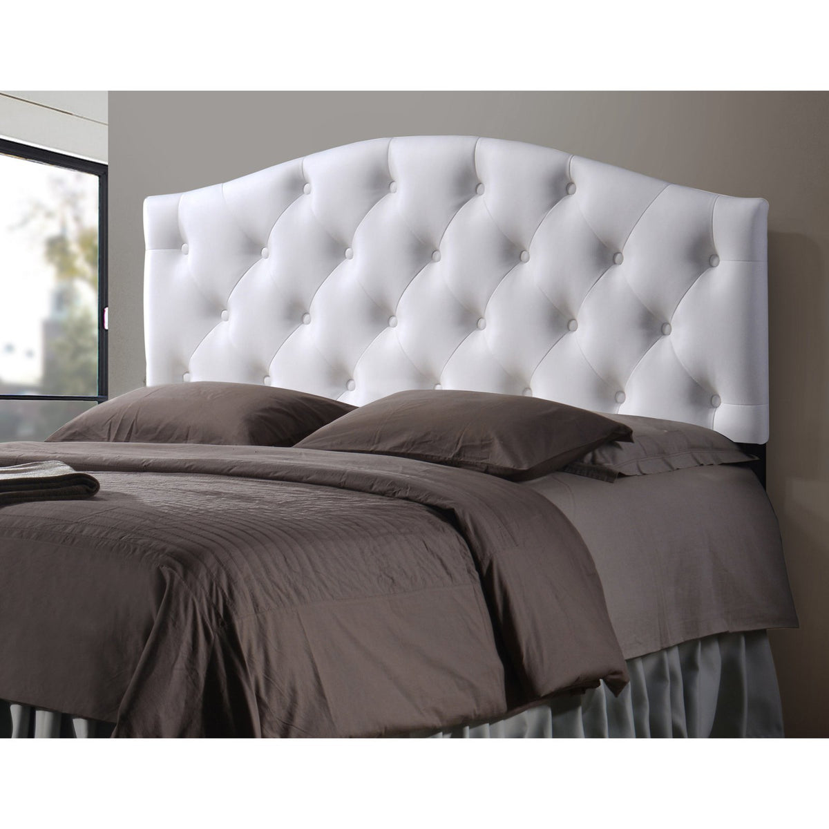 Baxton Studio Myra Headboard, Queen, White