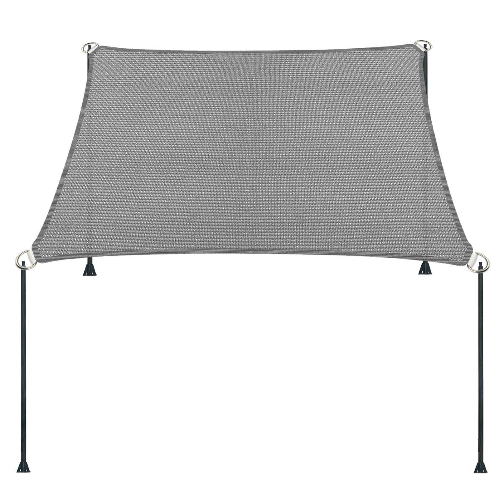 7' X 13' Gray Straight Edge Sun Shade Sail, Rectangle Awning Outdoor Shade Cloth Pergola Cover Uv Block Fabric- Customized