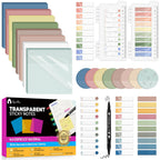 Transparent Sticky Notes, 2000 Sheets Clear Sticky Notes Pads With Pen, Waterproof Self-Stick Translucent Sticky Notes Tabs For