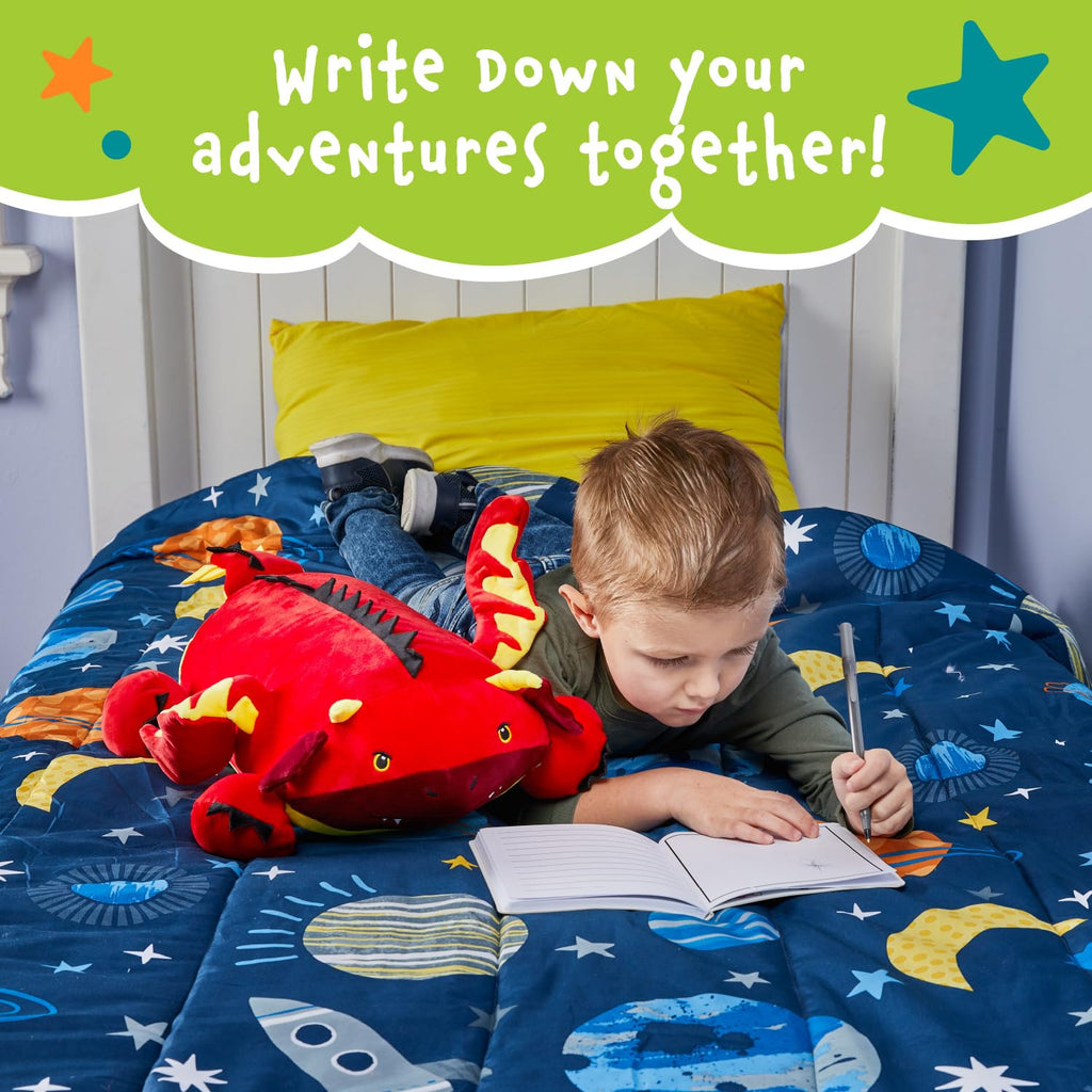 Memory Mates Jax The Red Dragon Memory Foam Pillow Plush,15    Stuffed Animal
