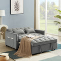 Habitrio Modern 55.2inch Pull Out Sleep Sofa Bed 2 Seater Loveseats Sofa Couch With Adjsutable Backrest And Lumbar Pillows For Apar