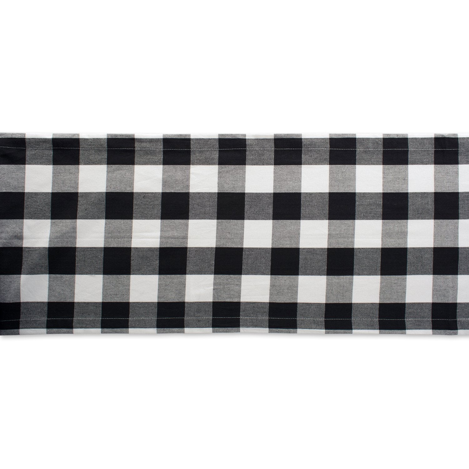 Dii Buffalo Check Collection, Classic Farmhouse Table Runner, 14X72, Black & White