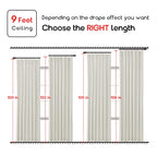 Shineland Pinch Pleated Soundproof Curtains 96 Inches Long 2 Panels Set For Office,Noise Cancelling Reducing Sound Proof Curtains For Window Soundproofing Doorway,Taupe