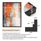 Folkor 9X12 Frame For Canvas Painting With 0.6-0.8    Deep, 2 Pack Floater Frame For Canvas Prints, Floating Frame For Wall Art