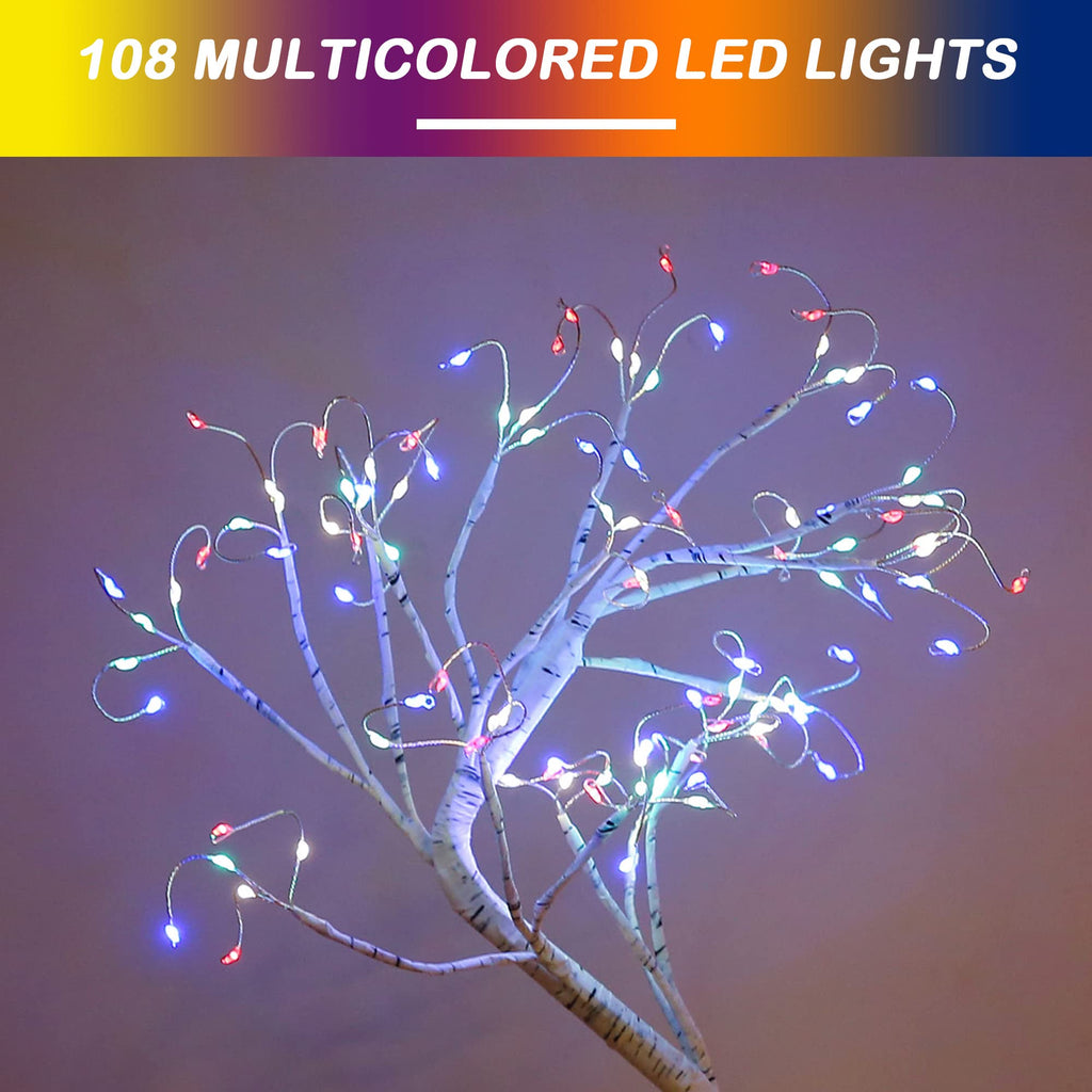 Tabletop Bonsai Tree Light,108L Led Tree Lamp,Halloween Tree With 8 Mode& Timer,Artificial Tree With Lights Usb & Battery Operat