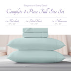 Carressa Linen 100% Egyptian Cotton Sheets - 600 Thread Count 4 Pc Full Size Sheet Set, Soft, Cooling, High Thread Count Sateen,