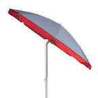 Picnic Time Outdoor Canopy Sunshade Beach Umbrella 5.5', Small Patio Umbrella, Beach Chair Umbrella, (Blue Pinstripe Pattern)