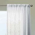 Homemonde Cotton Sheer Curtains Faux Linen Texture 5 Feet Window With Rod Pocket Top Drapes For Living Room, Office, Bedroom, 60