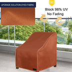 Nettypro Patio Chair Covers For Outdoor Furniture 4 Pack, Waterproof Heavy Duty Lawn Patio Furniture Cover Deep Seat Dining Chair Covers Small, 28W X 30D X 28H Inches, Brown