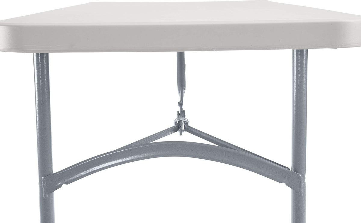 National Public Seating 24" X 48" Plastic Folding Table - Adjustable, Heavy-Duty, Portable, Indoor/Outdoor Table For Office, Camping, Events & Parties – Scratch & Heat Resistant, Speckled Gray