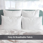 Premium White Pillowcases 12 Pack, Standard Size 20 * 26, Soft Brushed 1800 Thread Count Microfiber, Allergies Free, Wrinkle Res