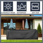 Patio Furniture Set Cover, Rectangular Waterproof Outdoor Table And Chair Set Cover,Furniture Cover For Sectional Sofa Set,Tear-Resistant Material Dust-Proof Couch Cover. (128''Lx83''Wx28''H)