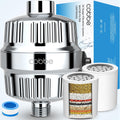 Cobbe Shower Filter for Hard Water Shower Head Filter - with 2 Replaceable Filter Cartridges - High Output Shower Water Filter f