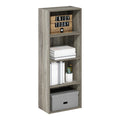 Furinno Luder Bookcase / Book / Storage, 4-Tier, French Oak