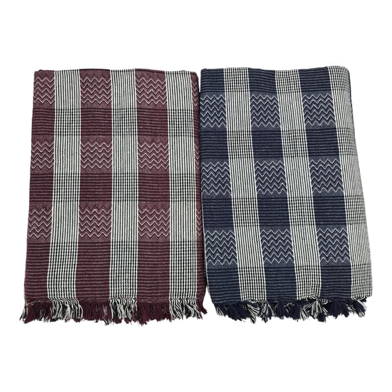 AMBIKA STORES & READYMADES Single Size Pure Cotton Blanket/Solapur Chaddar/Cotton Bedsheet for All Weather Daily use Checkered M
