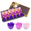 JIALEEY Floral Scented Bath Soap Rose Flower Petals, Plant Essential Oil Rose Soap Set, Best Gifts Ideas for Her Women Girls Mom