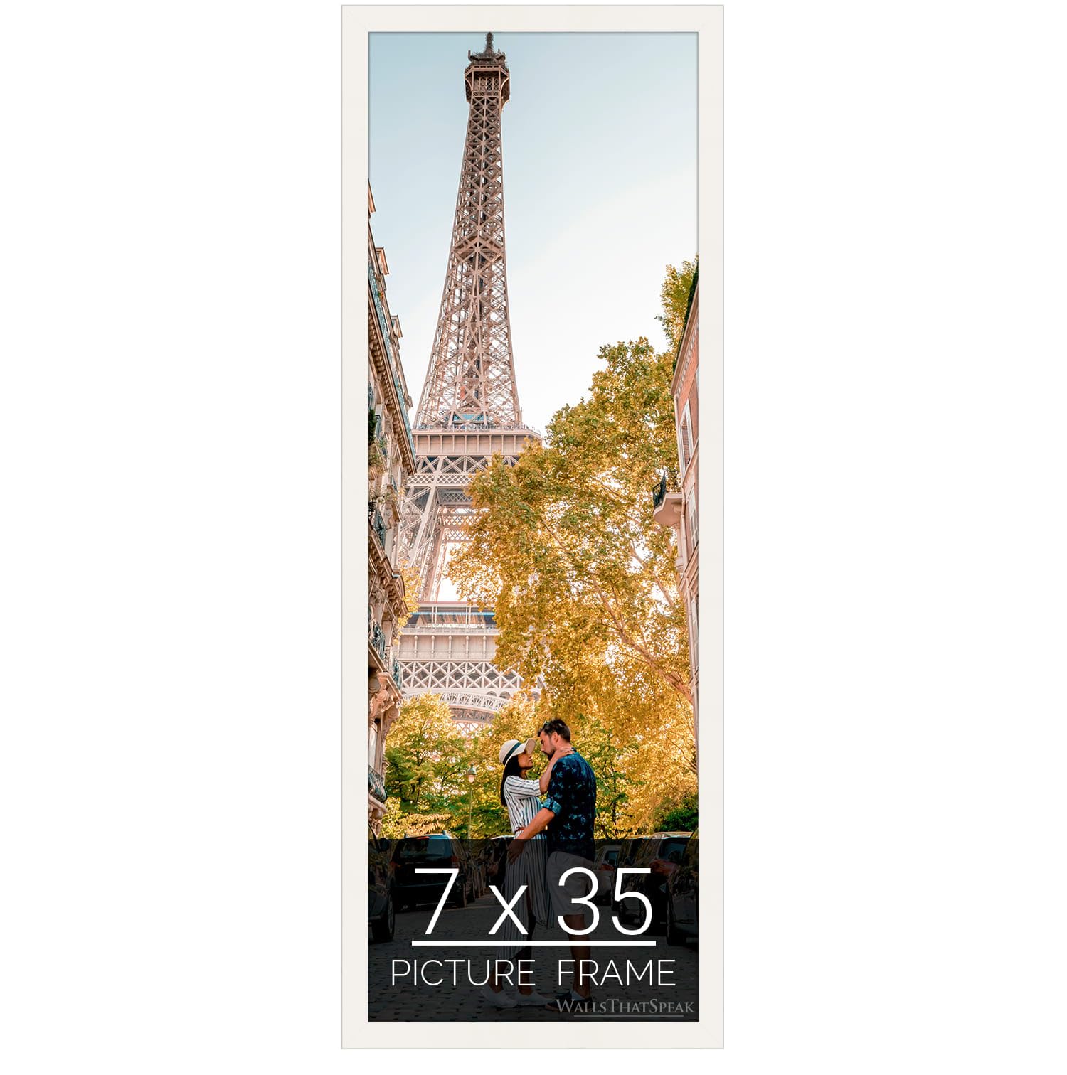 wallsthatspeak 7x35 white Picture Frame for Puzzles Posters Photos or Artwork
