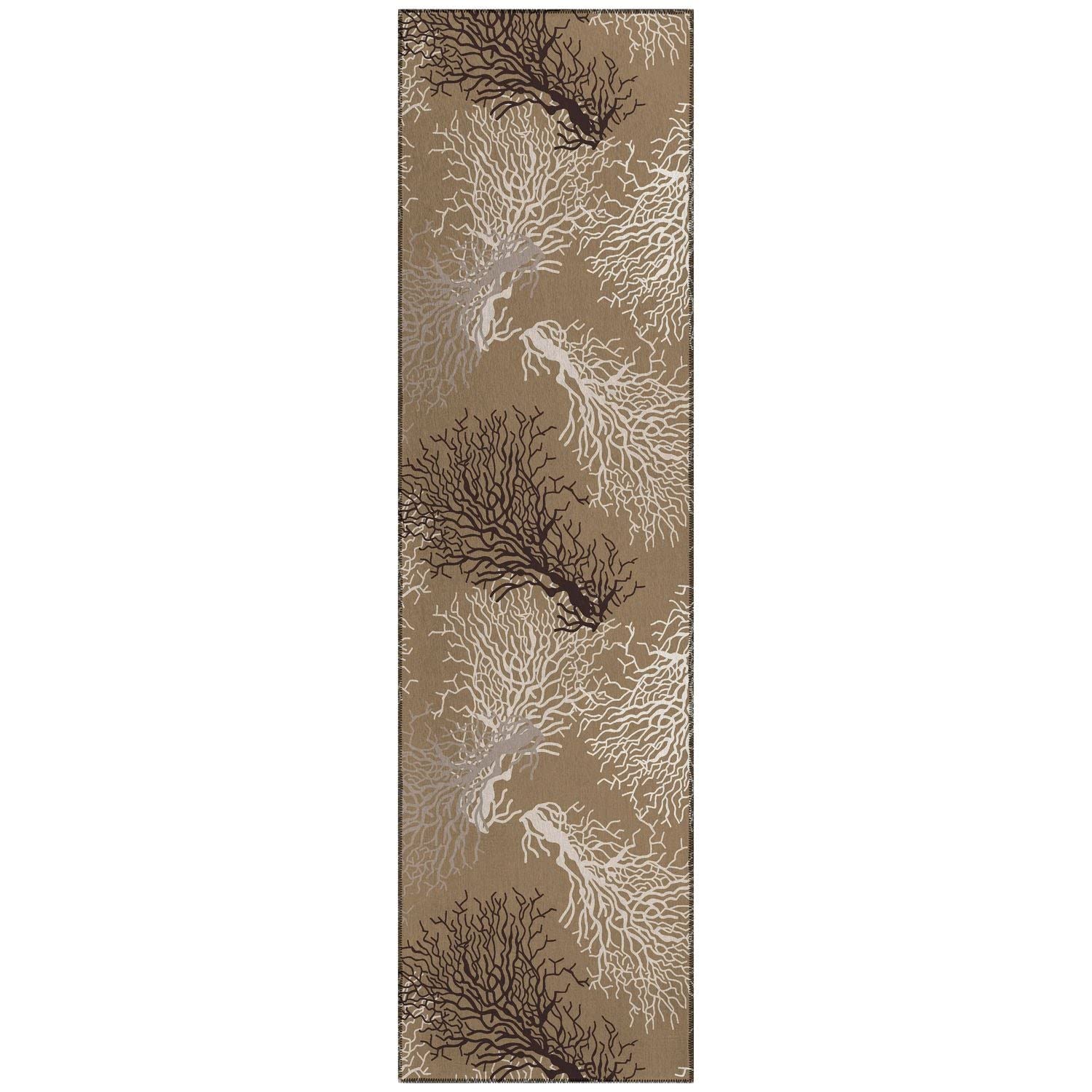 Seabreeze Sz3 Taupe Coastal Rug Runner 2' 3" X 7 ' 6"