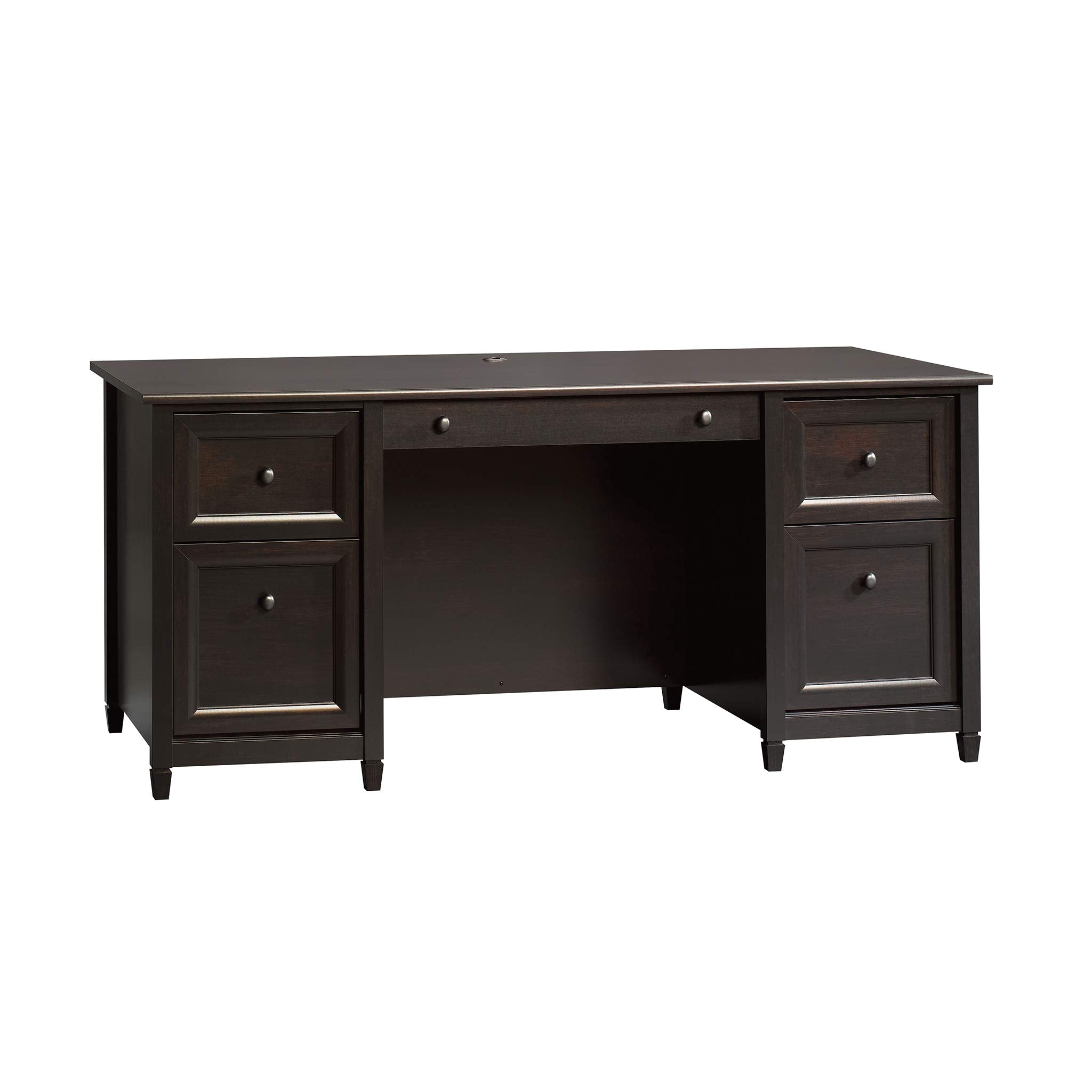 Sauder Edge Water Executive Desk, Estate Black finish