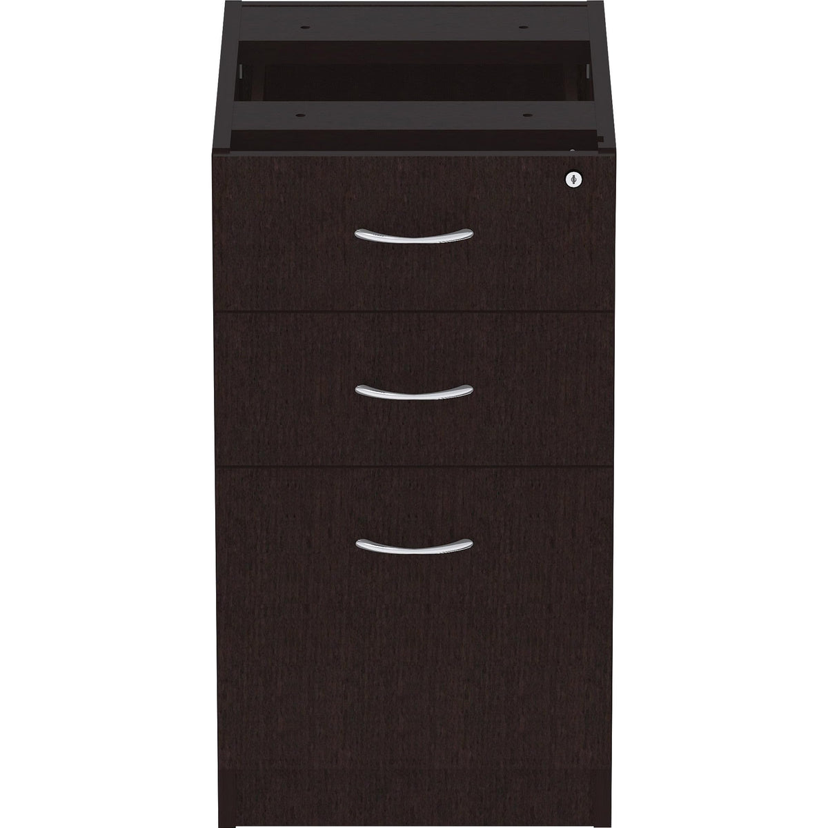 Lorell, LLR18220, Essentials Espresso Laminate Pedestal, 1 Each
