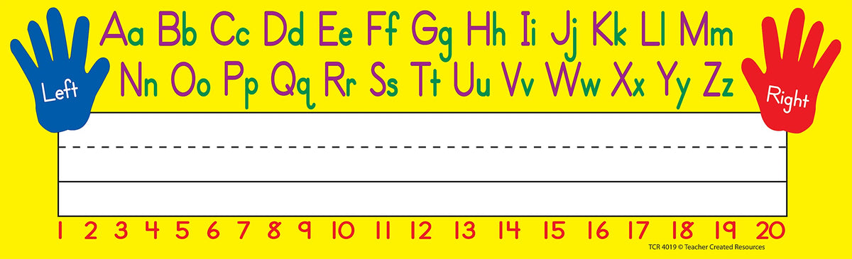 Teacher Created Resources Flat Left/Right Alphabet Name Plates (4019)