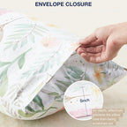 Exq Home Satin Pillowcase For Hair And Skin Queen - Multicolor Printed Flower Silk Pillowcase 2 Pack 20X30 Inches - Satin Pillow