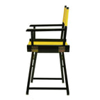 Casual Home 200-02/021-34 18" Black Frame-Gold Canvas Director Chair Classic Height, Blackframe