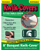 Collegiate Kwik-Covers Rectangle Plastic Table Covers, Bundle Of 2 (Michigan State University, 8')