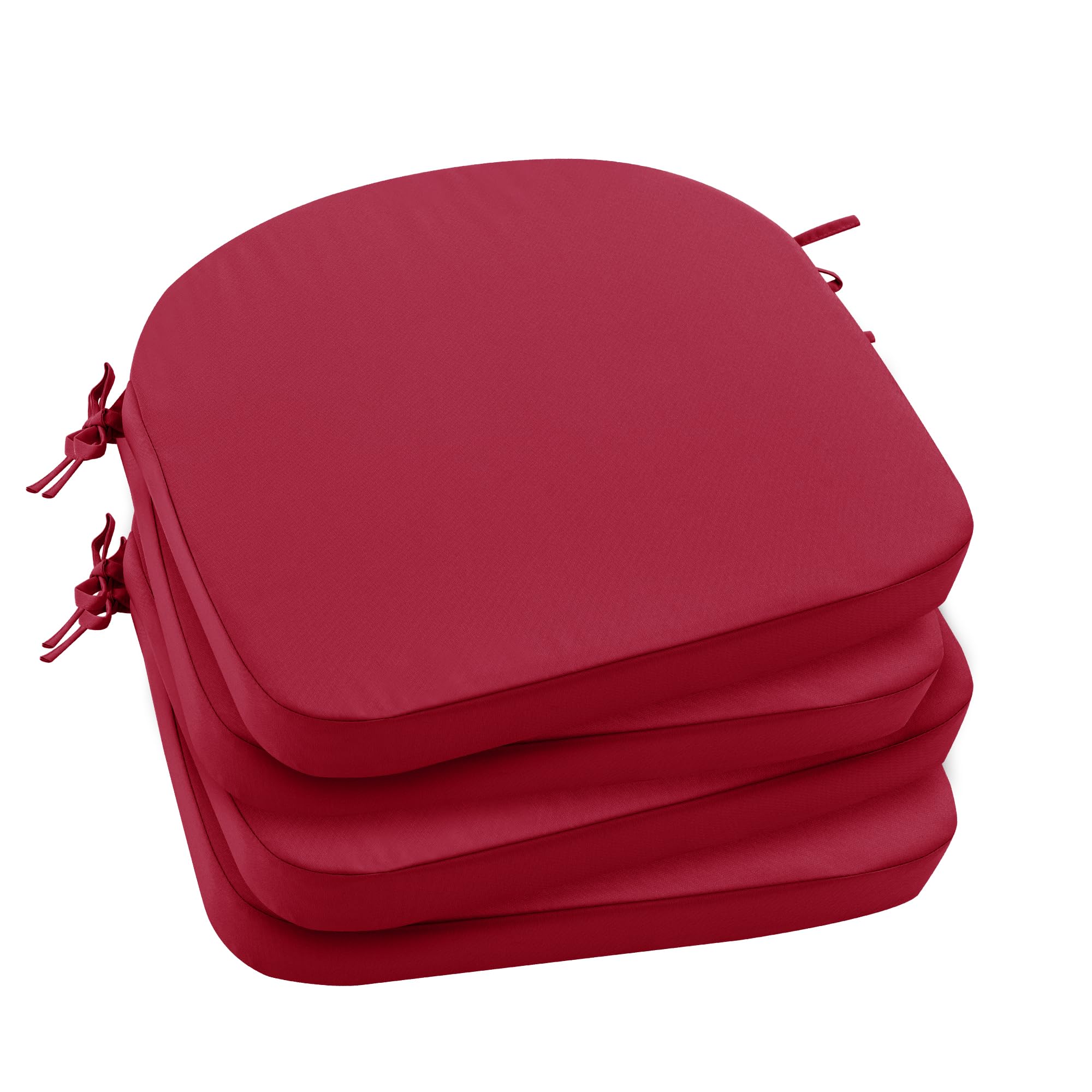 Outdoor Chair Cushions Set Of 4: Waterproof & Fade Resistant Patio Furniture Cushions - 19 X 19 X 2 Inch Non Slip Round Corner S
