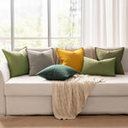 Miulee Pack Of 2 Dark Green Pillow Covers 24X24 Inch Decorative Couch Throw Pillow Covers Linen Cushion Covers Set Modern Farmhouse Home Decor For Sofa Living Room Bed