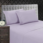 Elegant Comfort 1500 Premier Wrinkle & Fade Resistant 4 Pc Sheet Set, Deep Pocket Up To 18' And Colors, California King Lilac