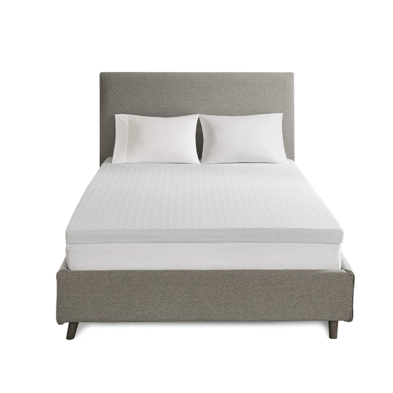 Sleep Philosophy Gel Infused Memory Foam Mattress Topper Luxurious, All Season Enhanced Bed Support, Queen(3' Thick), Removable
