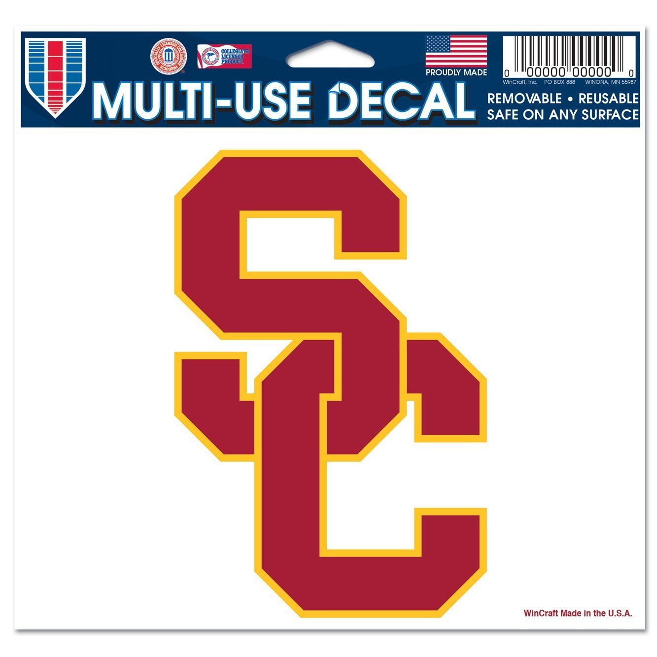 WinCraft NCAA USC Multi-Use Colored Decal, 5 x 6