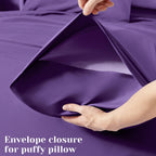 Bysure 6 Pieces Bed Sheets Set(King, Eggplant Purple) - Hotel Luxury Super Soft 1800 Thread Count 100% Microfiber Sheets With De