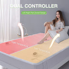 Full Size Electric Heated Mattress Pad 10 Heat Settings Single Control With Memory Timer For 1-12 Hours Auto Off, Lighted Button