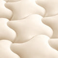 Sleep Zone Full Size Soft Mattress Pad, Quilted Fitted Mattress Cover For Bedroom, Fluffy Down Alternative Mattress Protector, Deep Pocket 8~21 Inch, Machine Washable (Beige, Full)