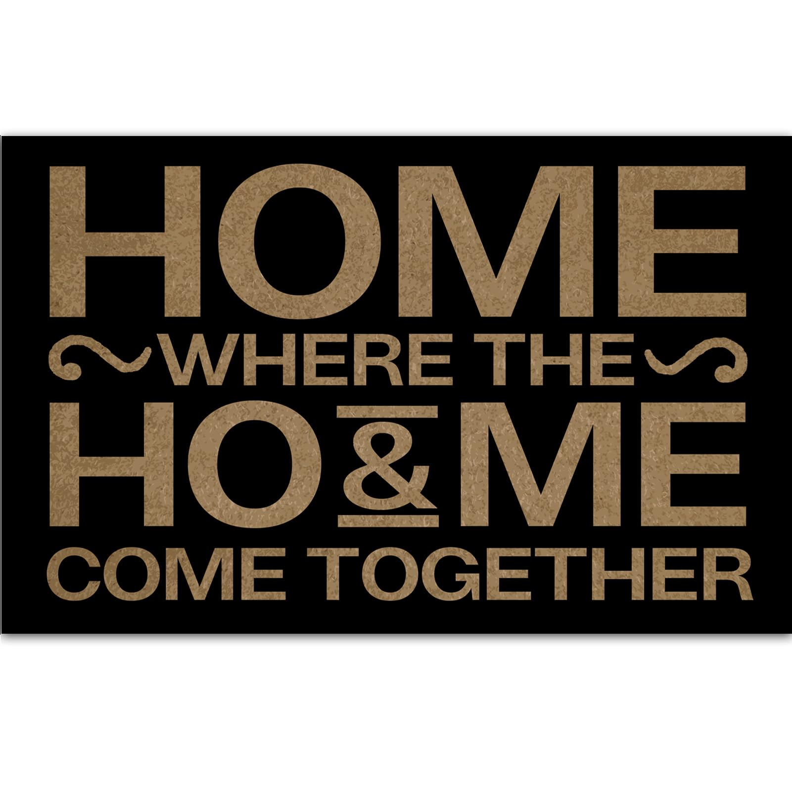 Ayatow Halloween Doormat For Outdoor Entrance Home, Home Where The Ho & Me Come Together Indoor Christmas Floor Mats Doormat 23.