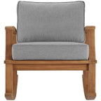 Modway Eei-4177-Nat-Gry Marina Patio Teak Rocking Chair, Natural Gray