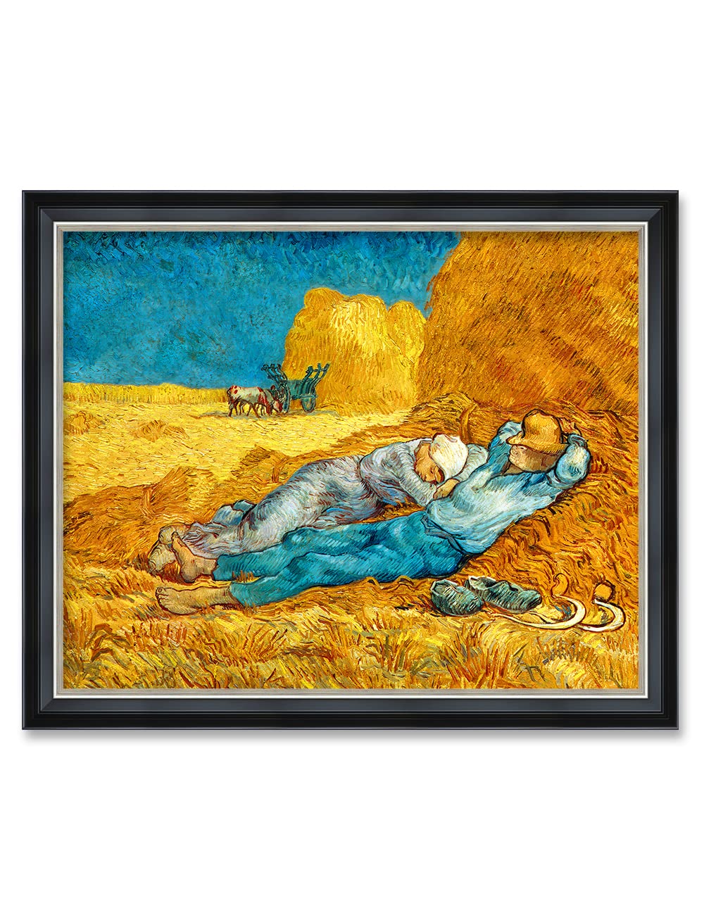 DECORARTS - Noon: Rest from Work by Vincent Van Gogh. Giclee Print Art Reproduction with matching Solid Wood Frame in Classical 