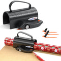 Wrapping Paper Cutter with Handle Gift Wrap Cutter for Christmas Paper Rolls, 3 Replaceable Blades for Smooth & Straight Cuts, E