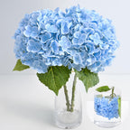 MARTINE MALL 2Pcs 21in Hydrangea Artificial Flowers, Latex Real Touch Hydrangeas Lifelike Large Hydrangea Flowers for Home Decor