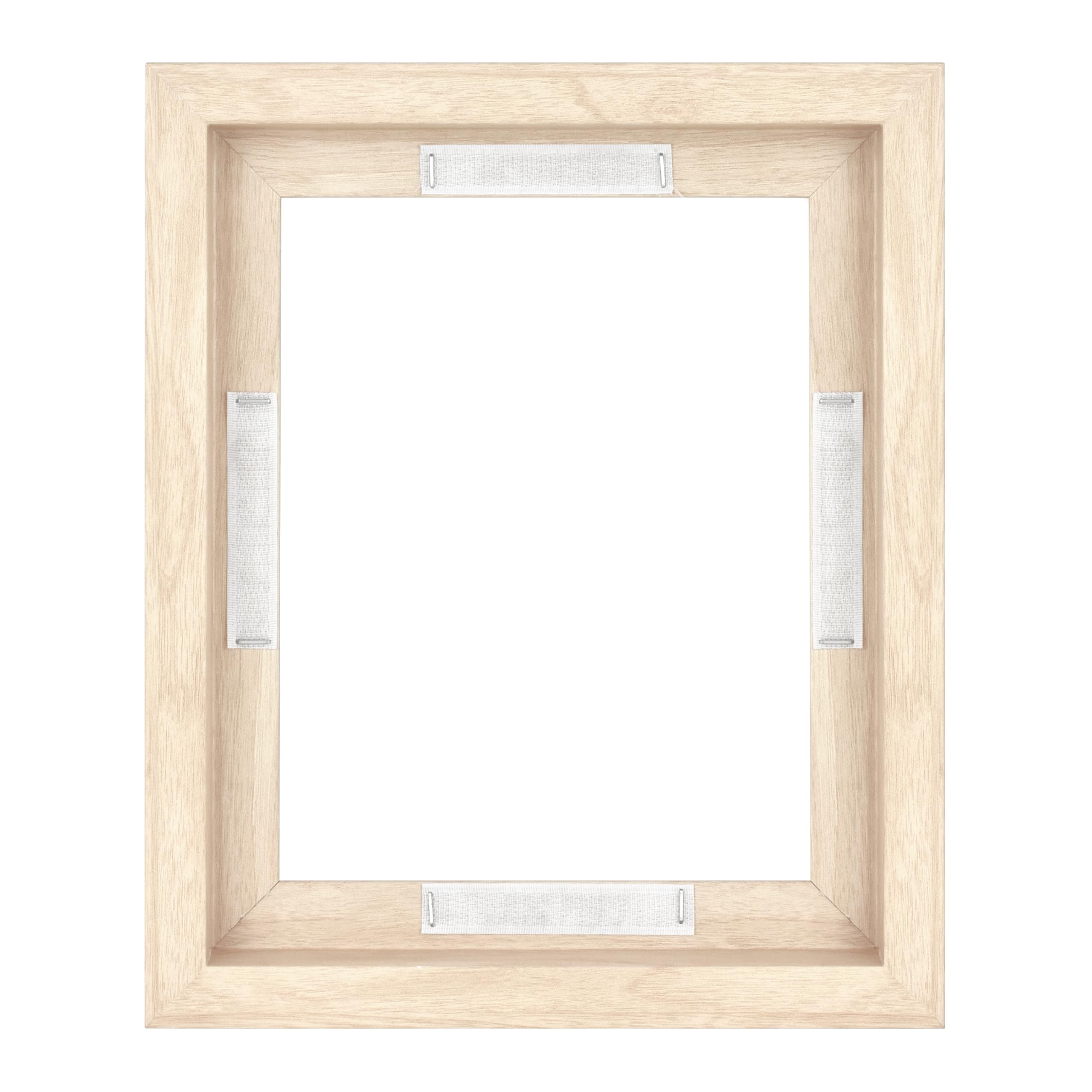 MCS Canvas Float Frames 8x10 Frame, Natural Woodgrain Frame for Finished Canvases, Vertical & Horizontal Wall Hanging Frame with