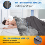 Topcee Cooling Blanket (90''X104''King Size) For Hot Sleepers,Absorbs Heat To Keep Body Cool For Night Sweats,100% Oeko-Tex Cert