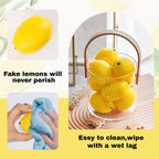 Toopify 20Pcs Yellow Artificial Lemons,Fake Fruit Lemons Artificial Lifelike Simulation Lemon For Home House Kitchen Party Decor