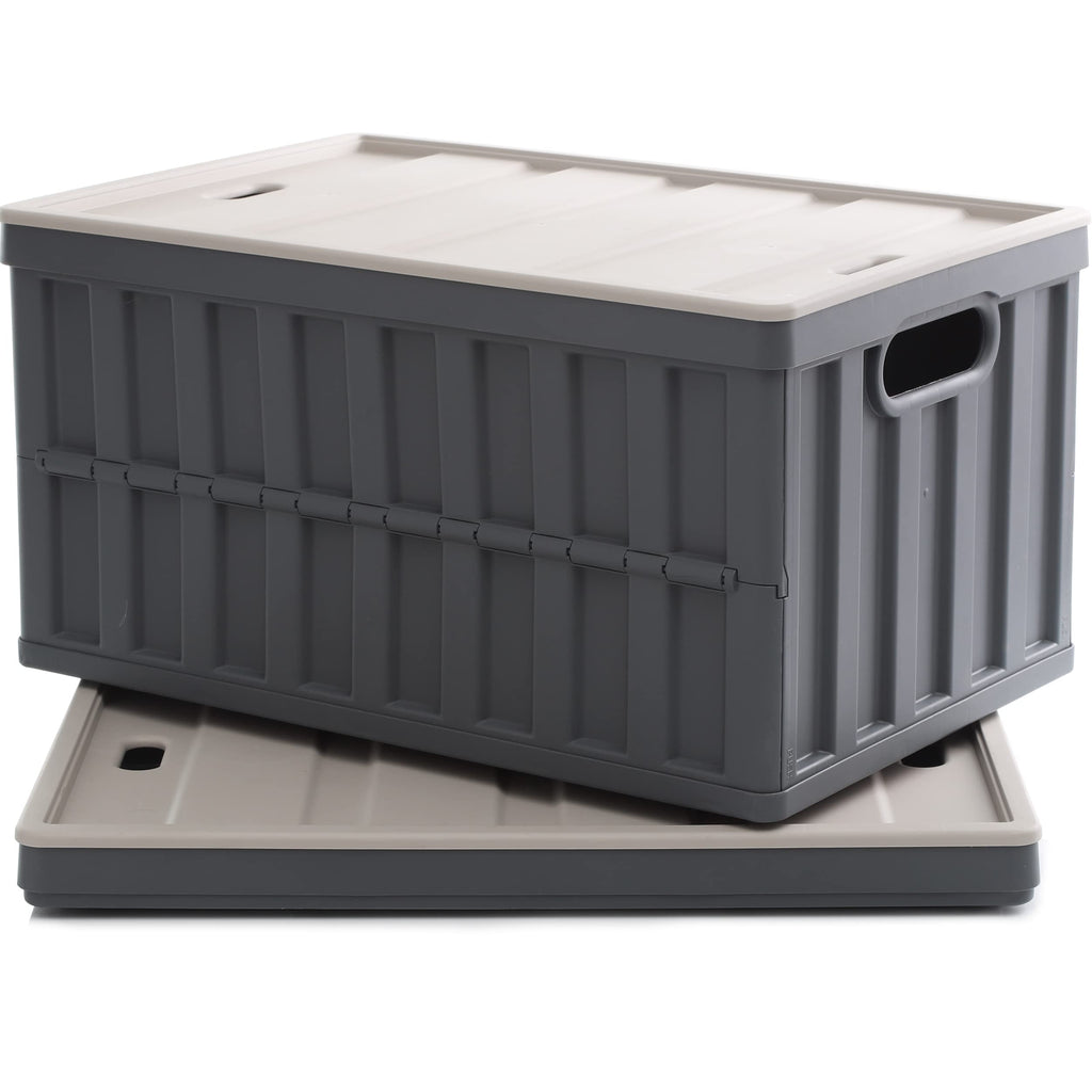 Citylife 64L Collapsible Storage Bins with Lids Plastic Storage Containers for Organizing Stackable Storage Box Large Heavy Duty