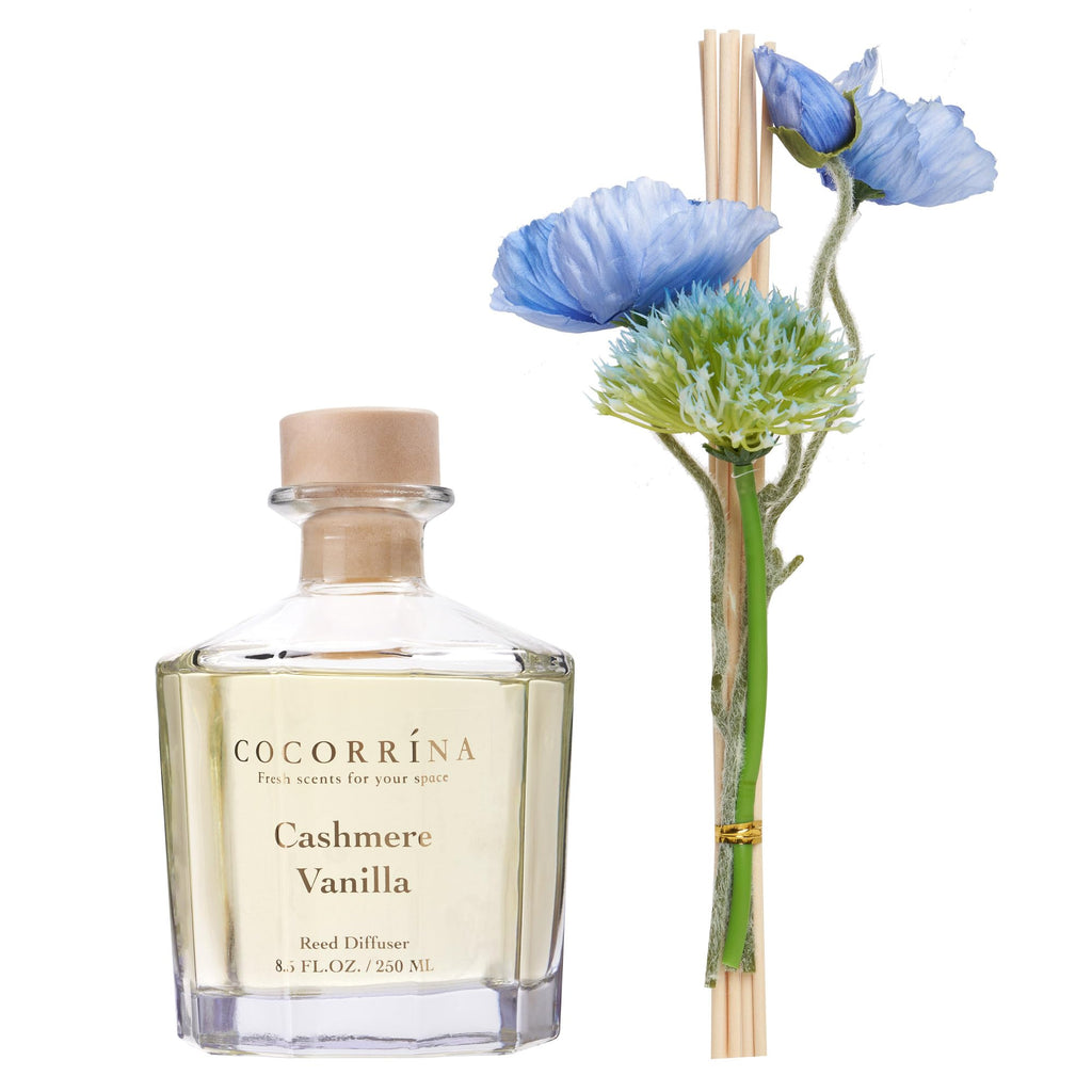 Cocorr  Na Reed Diffuser - Cashmere Vanilla Flower Reed Diffuser Set With 8 Sticks, Home Fragrance Reed Diffuser For Home Bedroo