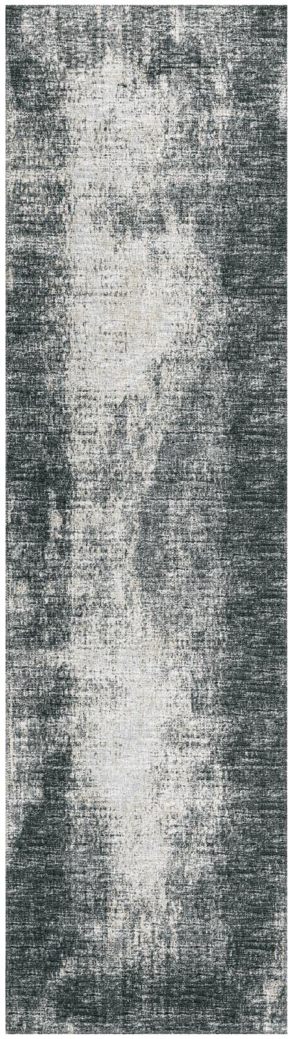 Addison Rugs Rylee Ary31 Black Washable 2'3" X 7'6" Indoor Outdoor Runner Rug, Easy Clean, Machine Washable, Non Shedding, Bedroom, Entry, Living Room, Dining Room, Kitchen, Patio Rug