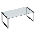 Cortesi Home Remi Coffee Table, Silver
